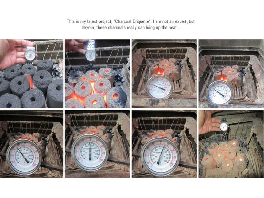 Charcoal Briquettes heat test!